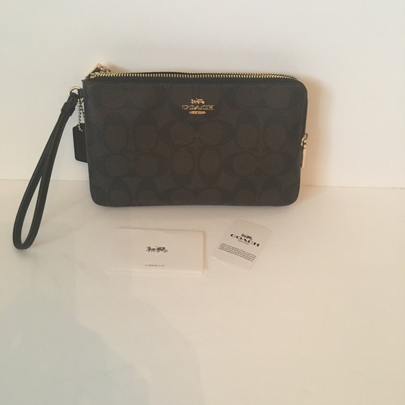 Coach wristlet wallet double zip - Picture 2 of 8